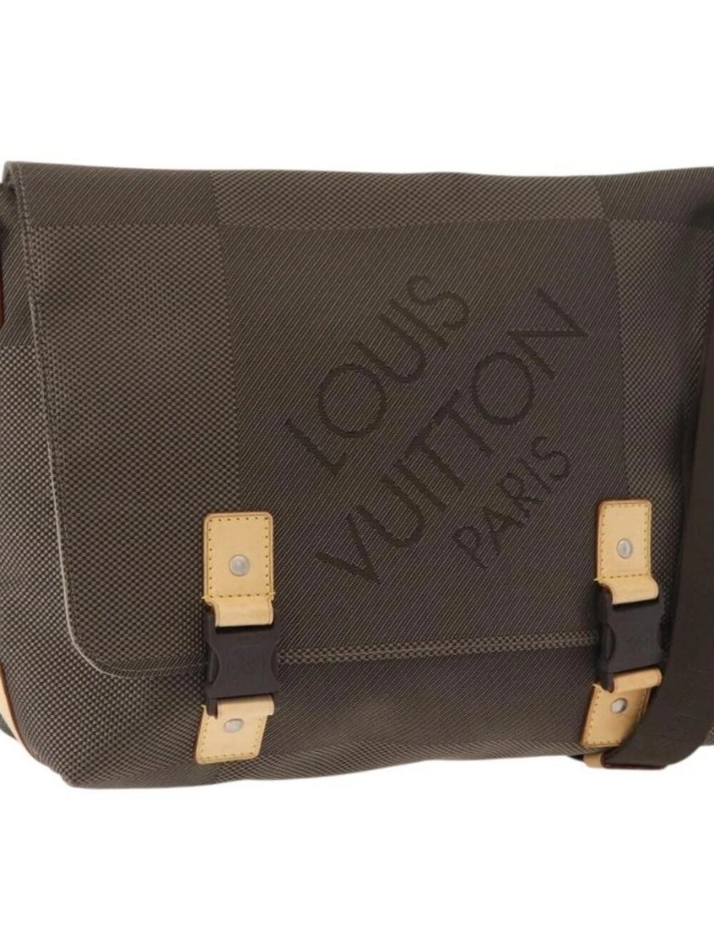 LOUIS VUITTON Damier Geant Roux Shoulder Bag Tail M93077 LV Auth BA9478